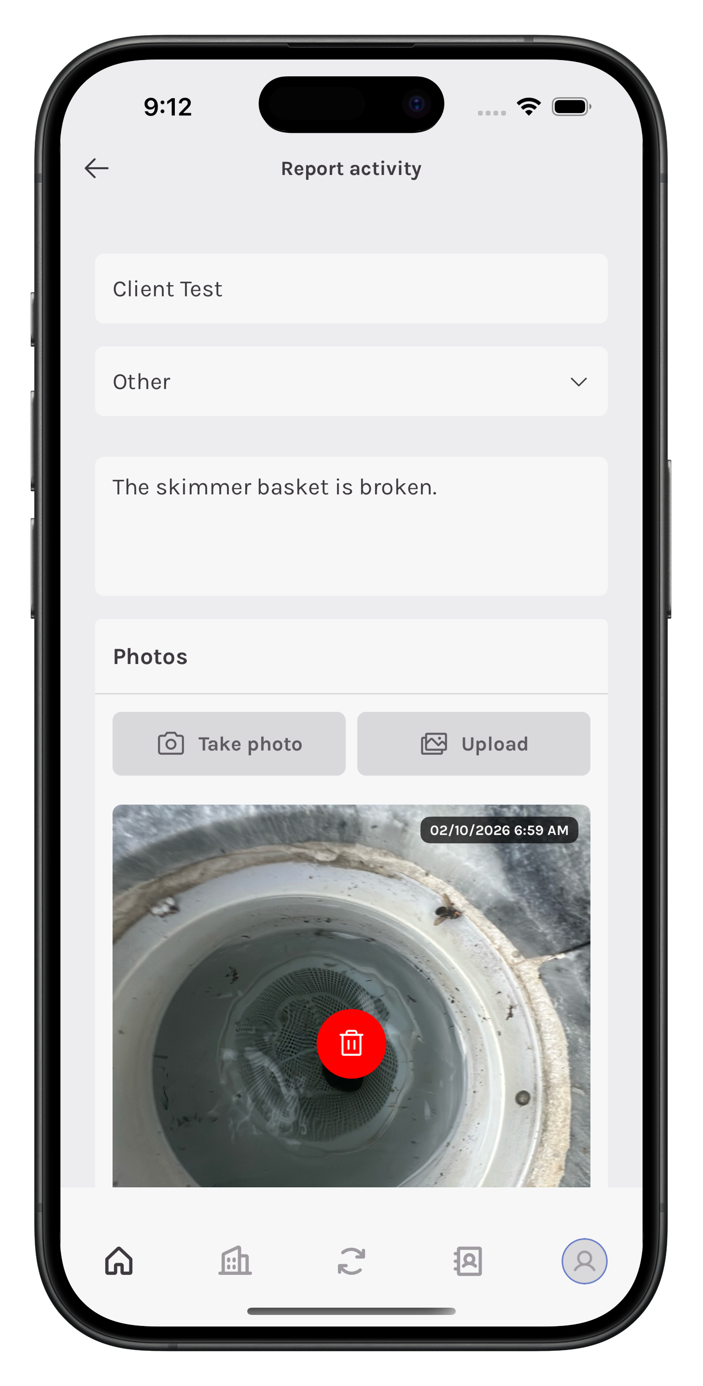 App creating a request