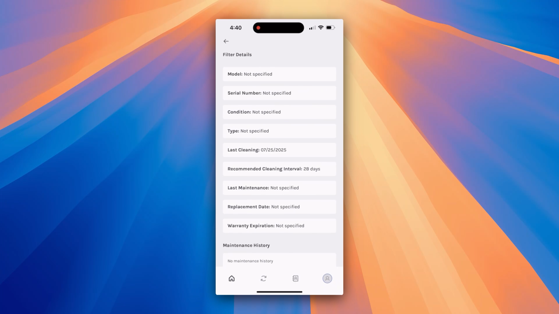 Filter Management Demo