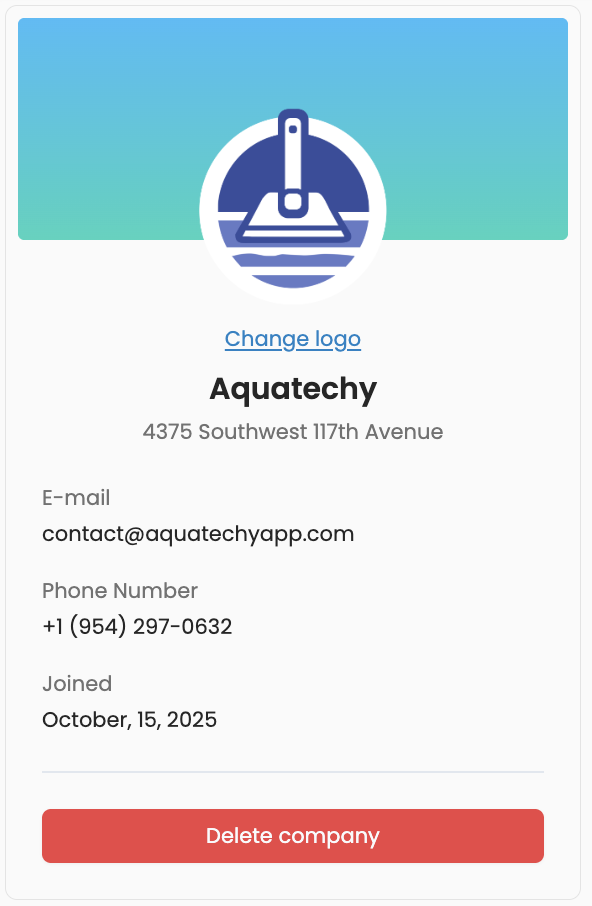 Company — Change logo